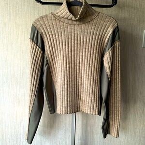 New Zara combined fabrics turtleneck, Size M